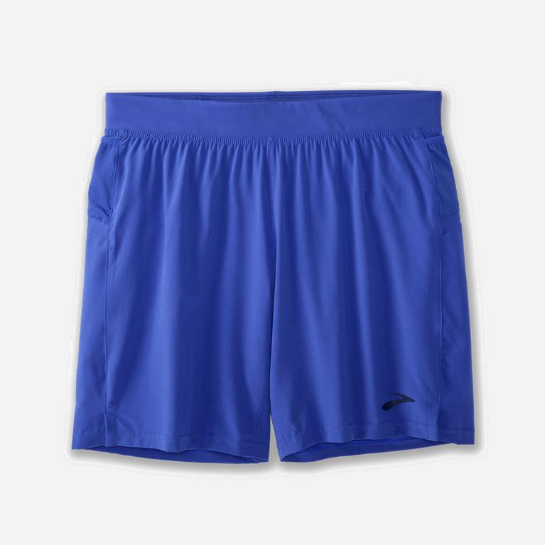 Brooks Sherpa 7 2-In-1 NZ - Men's Running Shorts - Amparo Blue (98106-YKGE)